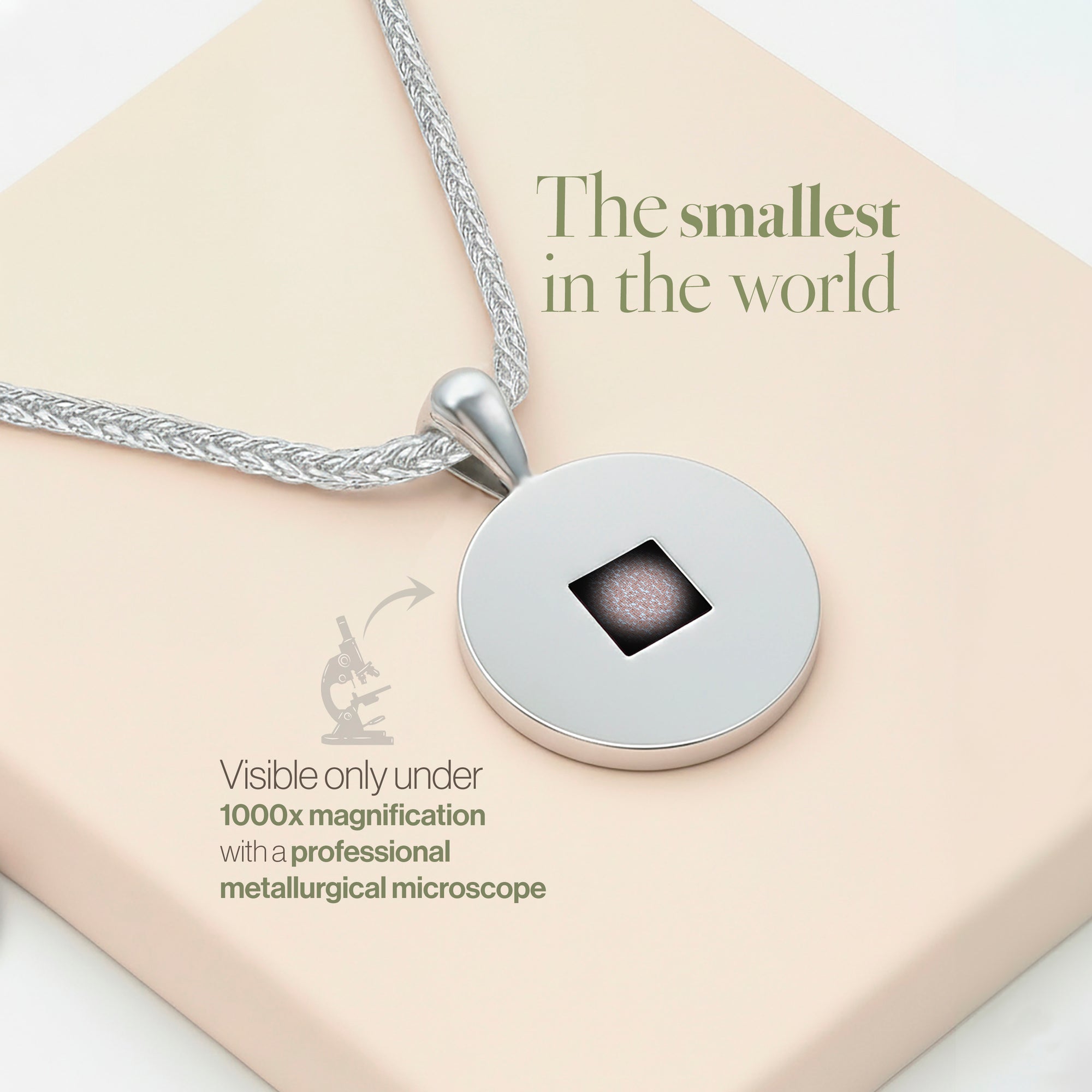 Classic Round Charm Nano Bible Necklace