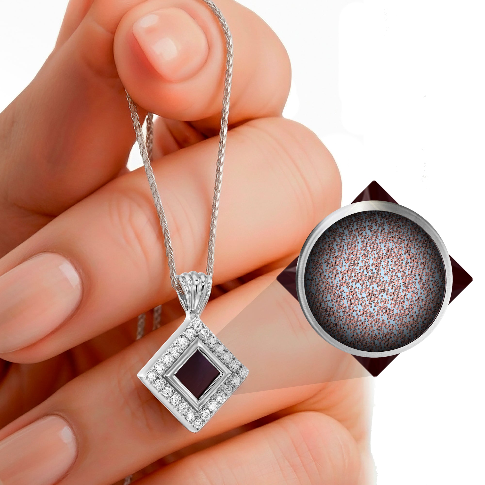 Radiant Scripture Nano Bible Necklace - New Testament Edition