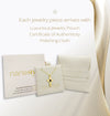 Gold-plated sterling silver Christian necklace with nano-inscribed KJV Bible on a tiny microchip. Cross pendant displayed inside NanoStyle’s elegant gift pouch alongside certificate of authenticity and cleaning cloth. Thoughtful religious gift for wife, girlfriend, mother, or daughter. Keepsake jewelry with deep Christian meaning.