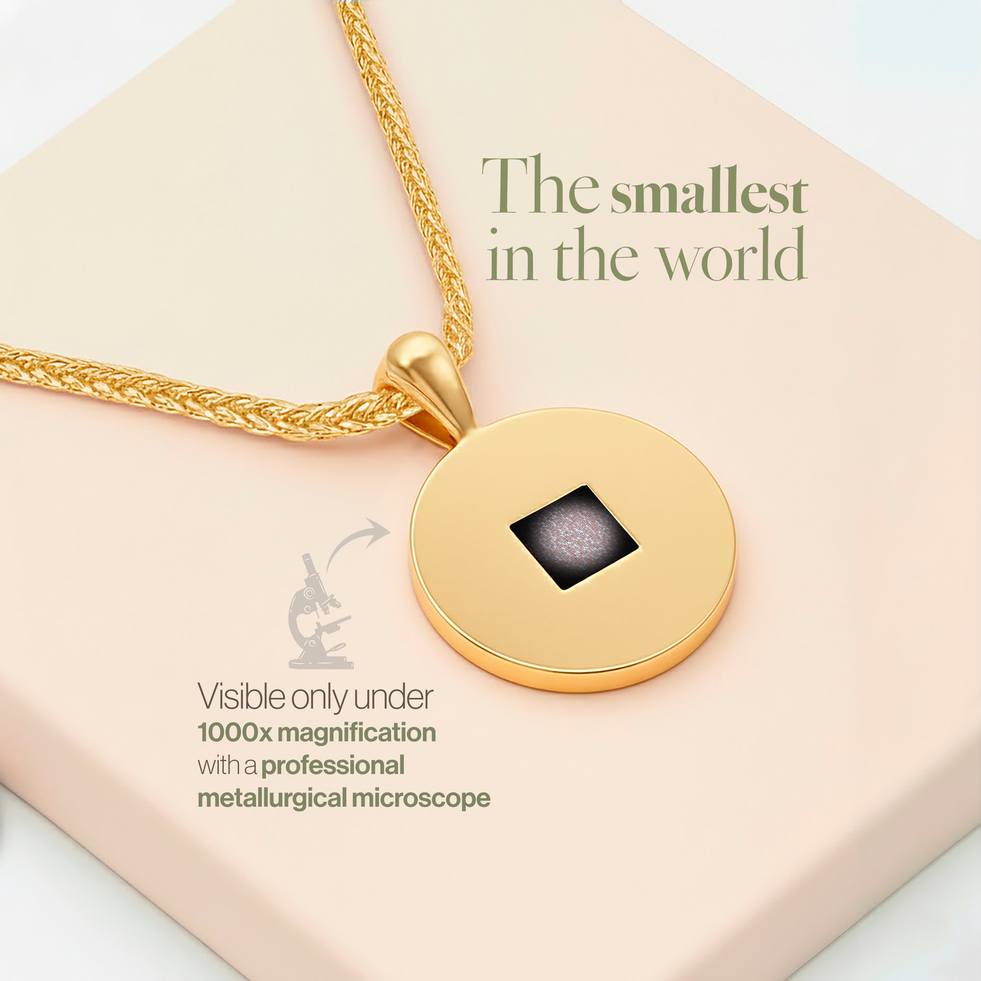 Classic Round Charm Nano Bible Necklace