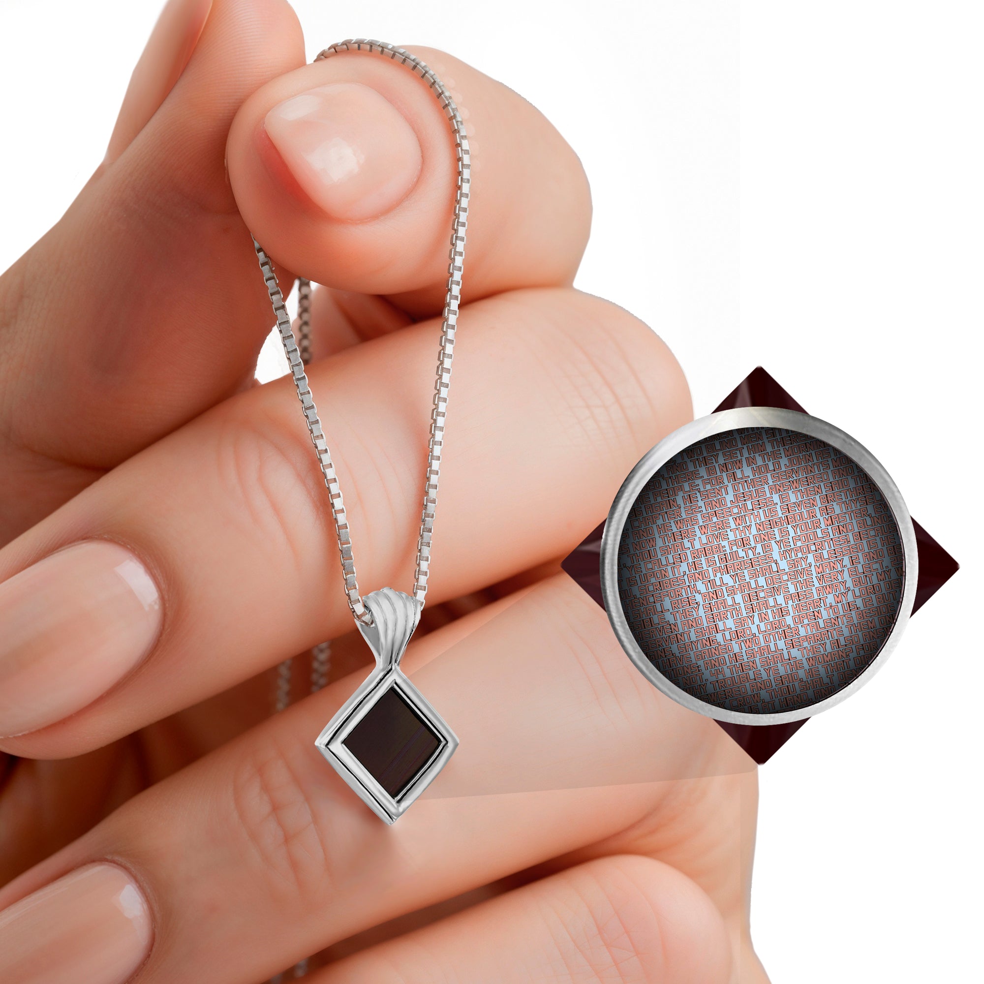 Mini Essence Nano Bible Necklace - The Tiny Charm New Testament Edition