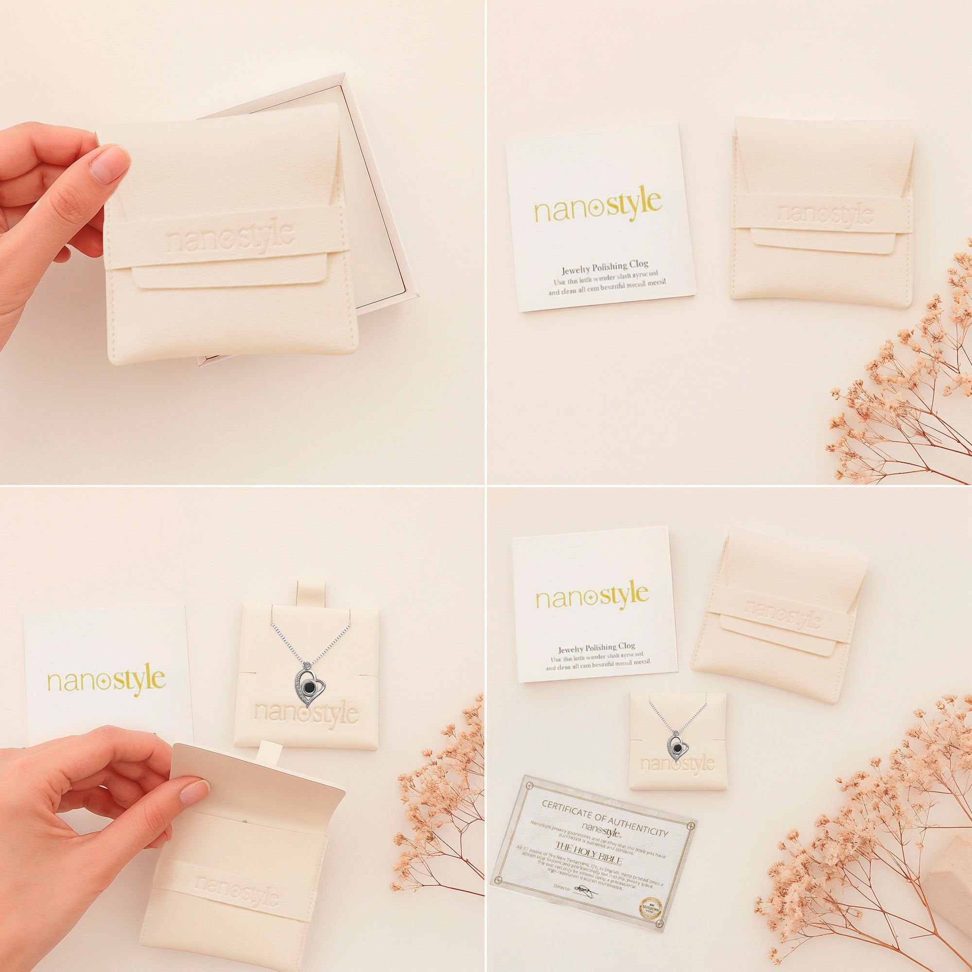 Crystal Heart Nano Bible Necklace