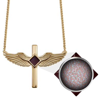 Divine Cross Wings Nano Bible Necklace