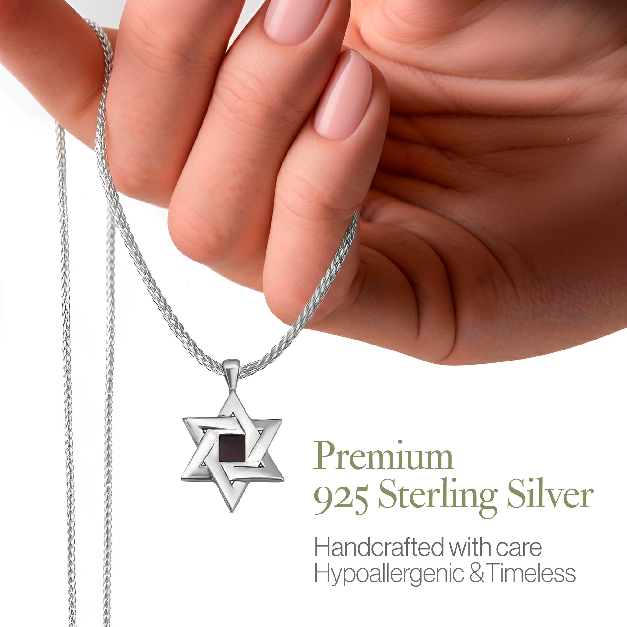 Sacred Fusion Star of David Necklace - Hebrew Tanakh Edition