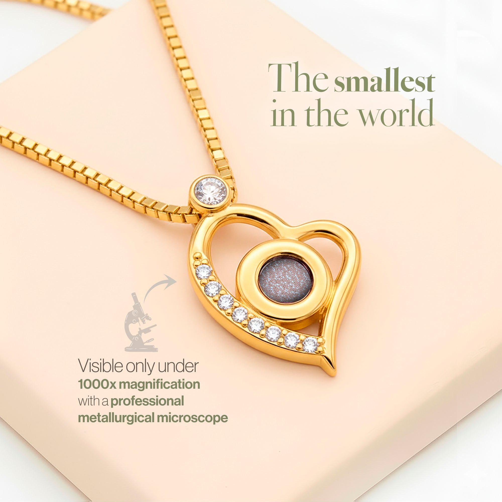 Crystal Heart Nano Bible Necklace