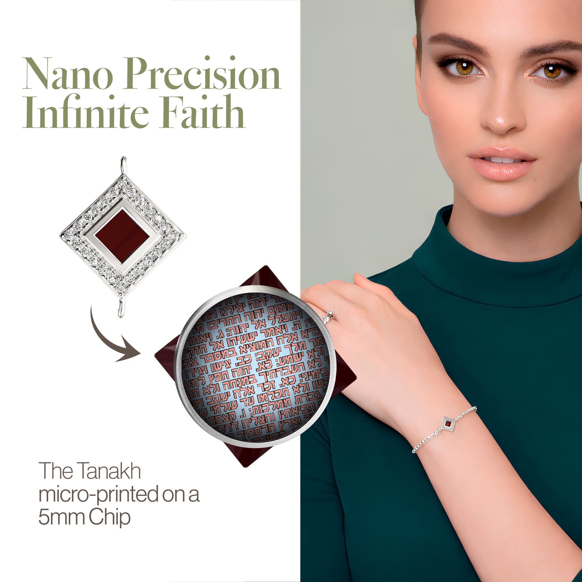 Judaic Essence Nano Bible Bracelet- Hebrew Tanakh Edition