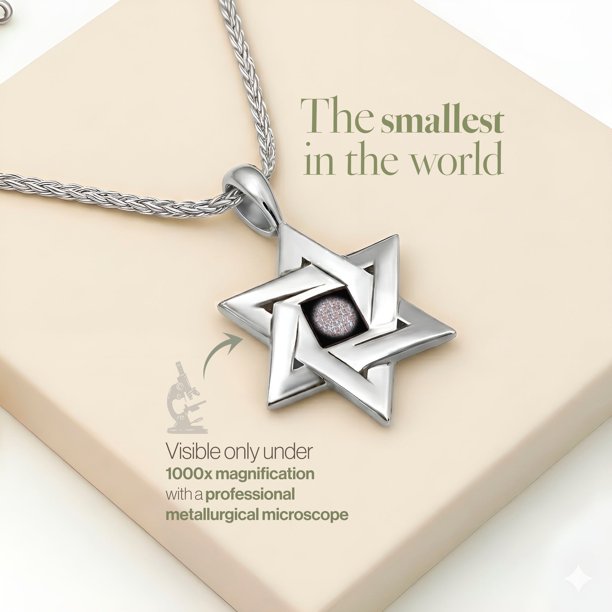 Sacred Fusion Star of David Necklace - Hebrew Tanakh Edition