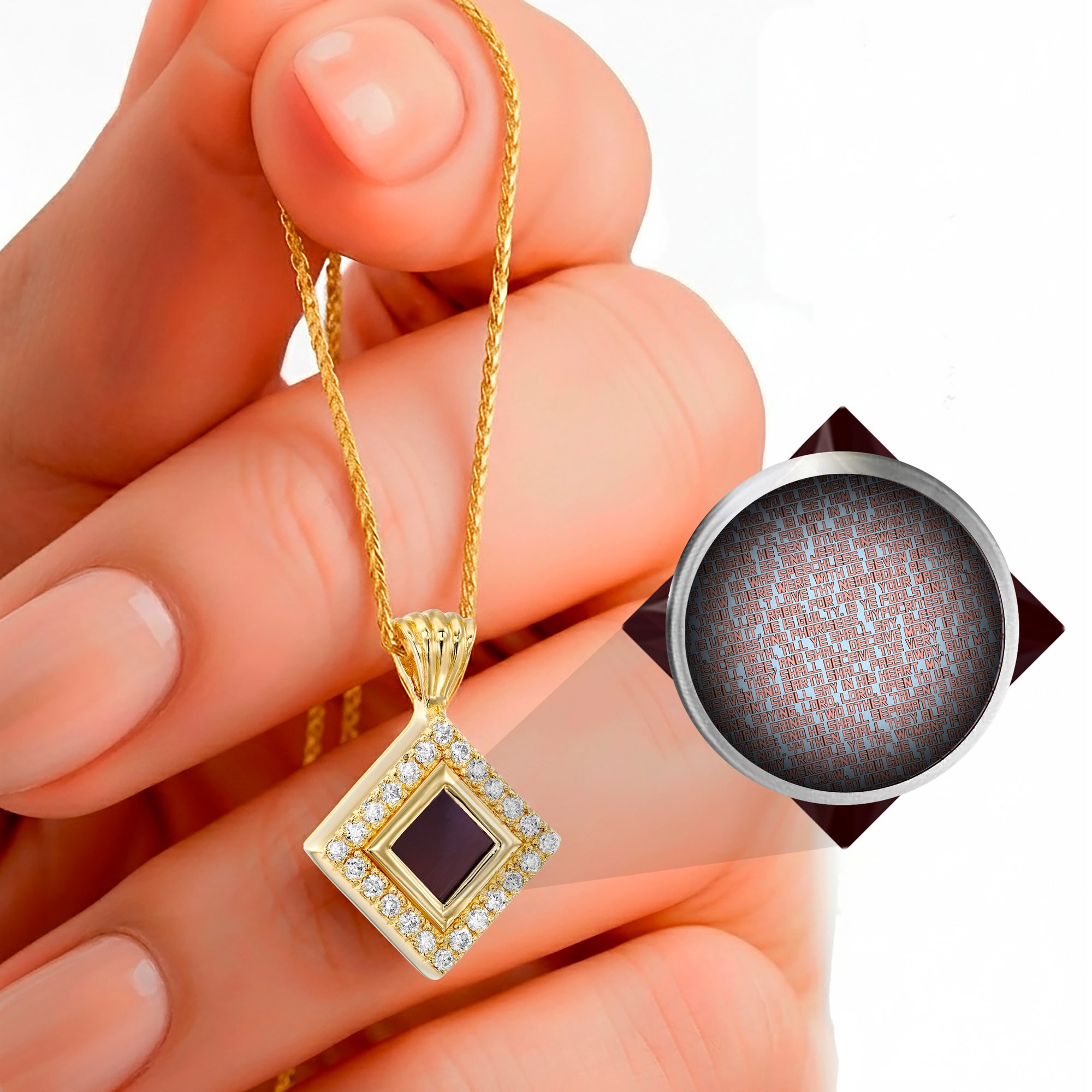 Radiant Scripture Nano Bible Necklace - New Testament Edition