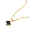 Gold-plated Nano Bible necklace with a sparkling square pendant housing the entire Hebrew Tanakh on a 0.2" silicon chip. A heartfelt Jewish gift for wife, mom, or daughter.
