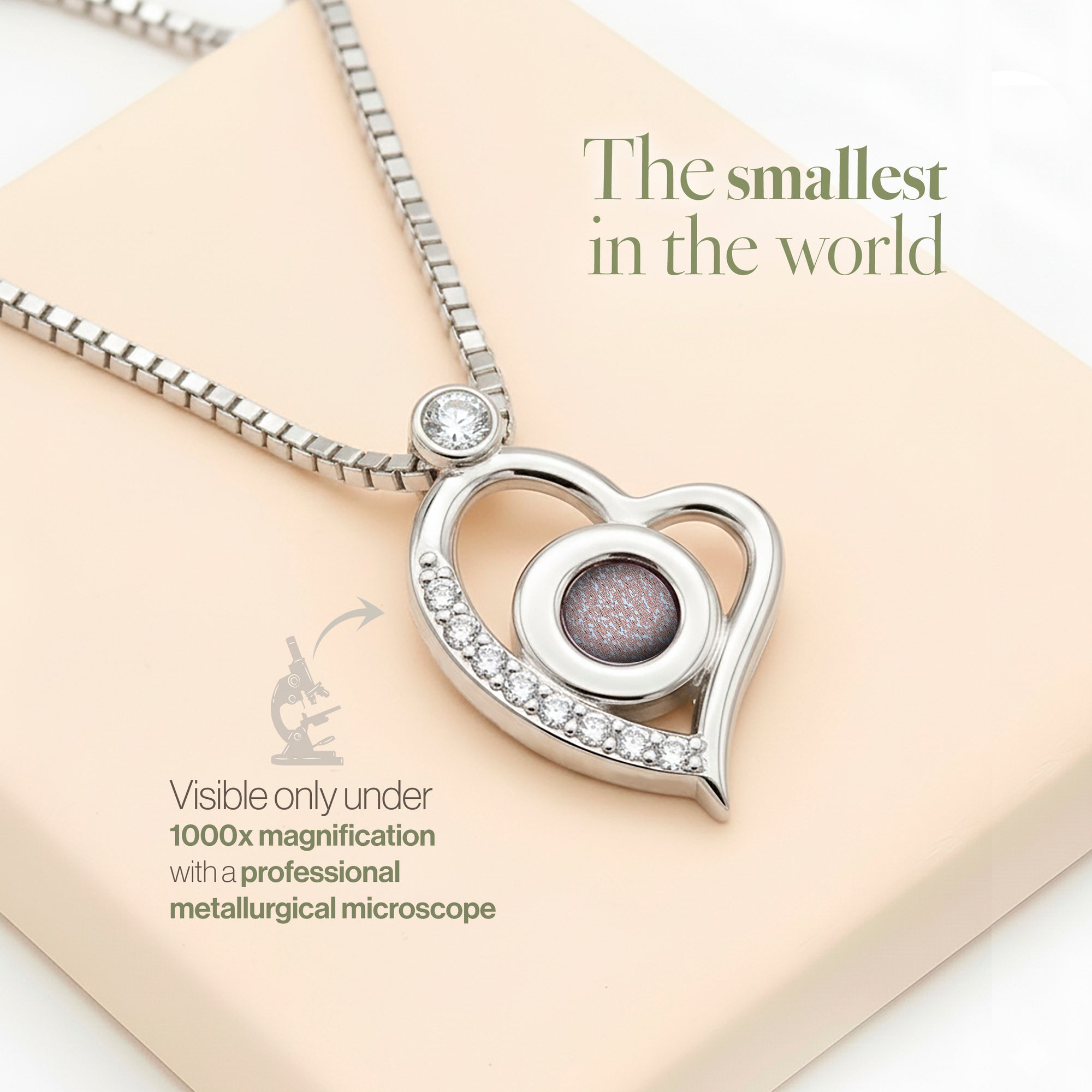 Crystal Heart Nano Bible Necklace