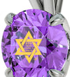 925 Sterling Silver Star of David Necklace Shema Israel Solitaire Pendant 24k Gold Inscribed - NanoStyle Jewelry