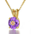 Gold Plated Star of David Necklace Shema Israel Solitaire Pendant 24k Gold Inscribed - NanoStyle Jewelry