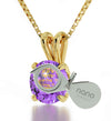 Gold Plated Star of David Necklace Shema Israel Solitaire Pendant 24k Gold Inscribed - NanoStyle Jewelry