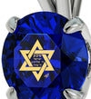 925 Sterling Silver Star of David Necklace Shema Israel Solitaire Pendant 24k Gold Inscribed - NanoStyle Jewelry