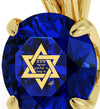 Gold Plated Star of David Necklace Shema Israel Solitaire Pendant 24k Gold Inscribed - NanoStyle Jewelry