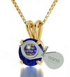 Gold Plated Star of David Necklace Shema Israel Solitaire Pendant 24k Gold Inscribed - NanoStyle Jewelry
