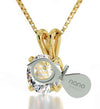 Gold Plated Star of David Necklace Shema Israel Solitaire Pendant 24k Gold Inscribed - NanoStyle Jewelry