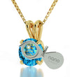 Gold Plated Star of David Necklace Shema Israel Solitaire Pendant 24k Gold Inscribed - NanoStyle Jewelry