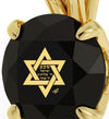 Gold Plated Star of David Necklace Shema Israel Solitaire Pendant 24k Gold Inscribed - NanoStyle Jewelry