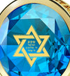 Gold Plated Star of David Necklace 24k Gold Inscribed Shema Israel Pendant - NanoStyle Jewelry