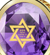 Gold Plated Star of David Necklace 24k Gold Inscribed Shema Israel Pendant - NanoStyle Jewelry