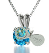 925 Sterling Silver Kabballah Necklace 72 Names Solitaire Pendant 24k Gold Inscribed - NanoStyle Jewelry