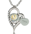 925 Sterling Silver Kabballah Necklace 72 Names Heart Pendant 24k Gold Inscribed - NanoStyle Jewelry