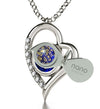 925 Sterling Silver Kabballah Necklace 72 Names Heart Pendant 24k Gold Inscribed - NanoStyle Jewelry