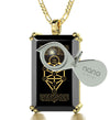 Men's Tree of Life Kabballah Necklace 10 Spheres Pendant 24k Gold Inscribed on Onyx - NanoStyle Jewelry