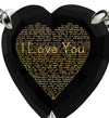 925 Silver Heart Jewelry Set 120 Languages I Love You Necklace and Crystal Earrings - NanoStyle Jewelry