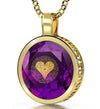 Gold Plated I Love You Necklace 24k Gold Inscribed 120 Languages - NanoStyle Jewelry