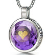 925 Sterling Silver  I Love You Necklace 24k Gold Inscribed 120 Languages - NanoStyle Jewelry