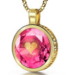 Gold Plated I Love You Necklace 24k Gold Inscribed 120 Languages - NanoStyle Jewelry