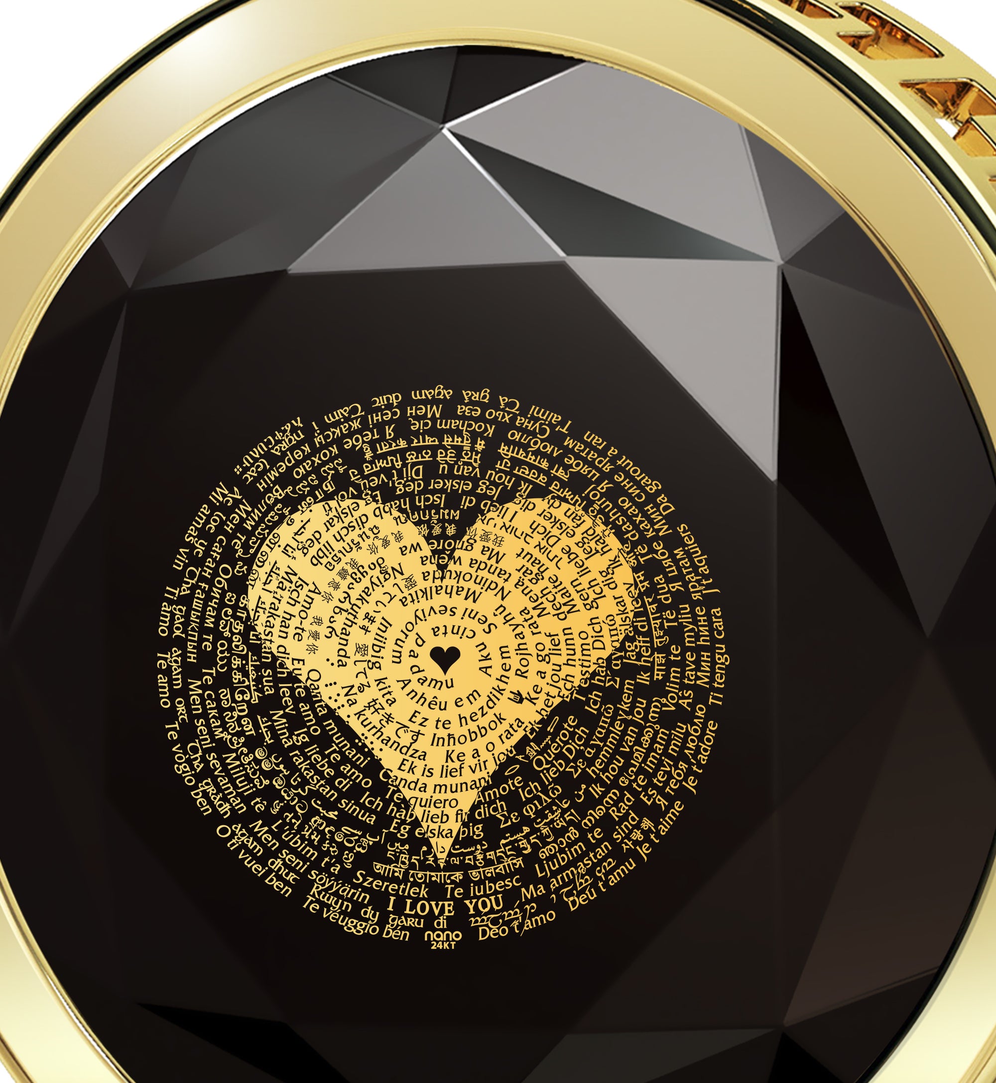 Gold Plated I Love You Necklace 24k Gold Inscribed 120 Languages - NanoStyle Jewelry