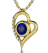 Gold Plated I Love You Necklace Heart Pendant 12 Languages 24k Gold Inscribed - NanoStyle Jewelry