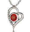 925 Sterling Silver I Love You Necklace Heart Pendant 12 Languages 24k Gold Inscribed - NanoStyle Jewelry