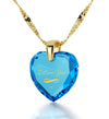 Gold Plated Infinity I Love You Necklace Heart Pendant 24k Gold Inscribed Cubic Zirconia - NanoStyle Jewelry