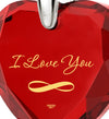 Silver Infinity I Love You Necklace Heart Pendant 24k Gold Inscribed Cubic Zirconia - NanoStyle Jewelry