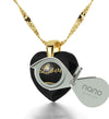 Gold Plated Infinity I Love You Necklace Heart Pendant 24k Gold Inscribed Cubic Zirconia - NanoStyle Jewelry
