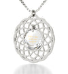 Silver Plated I Love You To The Moon and Back Necklace Mandala Pendant 24k Gold Inscribed - NanoStyle Jewelry