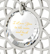 Silver Plated I Love You To The Moon and Back Necklace Mandala Pendant 24k Gold Inscribed - NanoStyle Jewelry