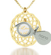Gold Plated I Love You To The Moon and Back Necklace Mandala Pendant 24k Gold Inscribed - NanoStyle Jewelry