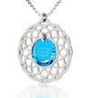 Silver Plated I Love You To The Moon and Back Necklace Mandala Pendant 24k Gold Inscribed - NanoStyle Jewelry