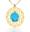 Gold Plated I Love You To The Moon and Back Necklace Mandala Pendant 24k Gold Inscribed - NanoStyle Jewelry