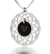 Silver Plated I Love You To The Moon and Back Necklace Mandala Pendant 24k Gold Inscribed - NanoStyle Jewelry