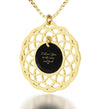 Gold Plated I Love You To The Moon and Back Necklace Mandala Pendant 24k Gold Inscribed - NanoStyle Jewelry