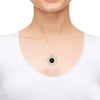 Silver Plated I Love You To The Moon and Back Necklace Mandala Pendant 24k Gold Inscribed - NanoStyle Jewelry