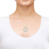 Silver Plated I Love You To The Moon and Back Necklace Mandala Pendant 24k Gold Inscribed - NanoStyle Jewelry