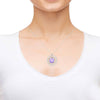 Silver Plated I Love You To The Moon and Back Necklace Mandala Pendant 24k Gold Inscribed - NanoStyle Jewelry