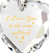 Tiny Heart Jewelry Set 24k Gold Inscribed I Love You to the Moon and Back Necklace and Drop Earrings - NanoStyle Jewelry